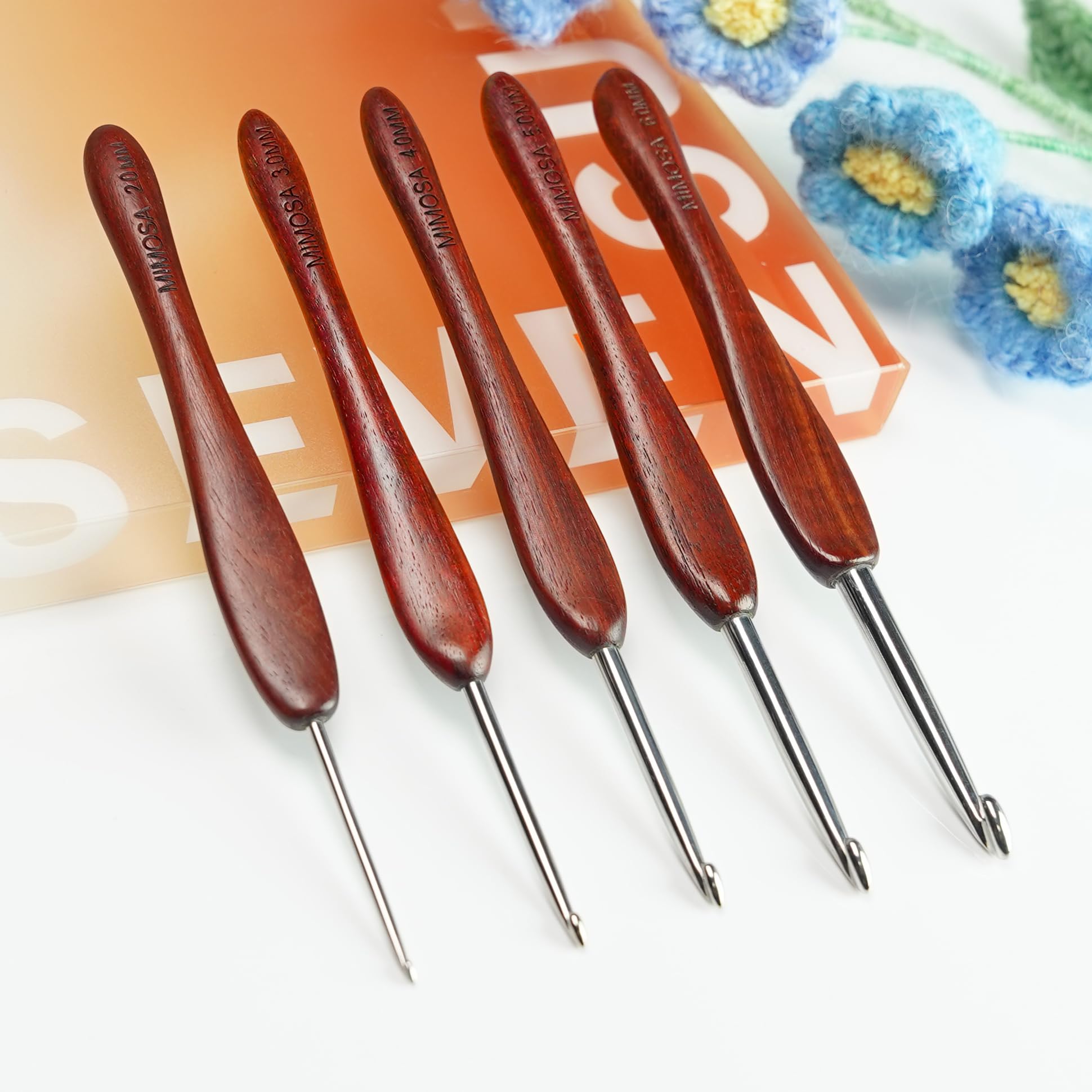 Amazon.com: SEVENSUN Mimosa Crochet Hooks Set 5 Pack of 2mm 3mm